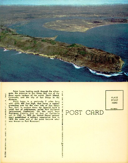 Point Loma and San Diego Bay aerial view