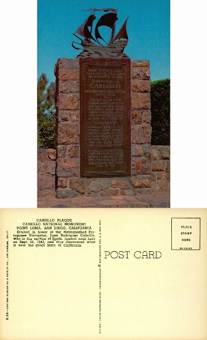 Cabrillo Monument with Ship Sculpture