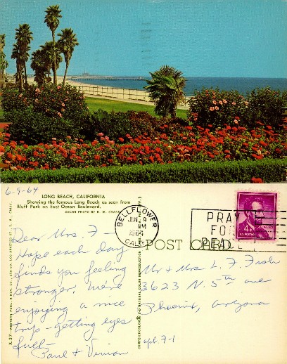 Ocean view from bluff park with pier