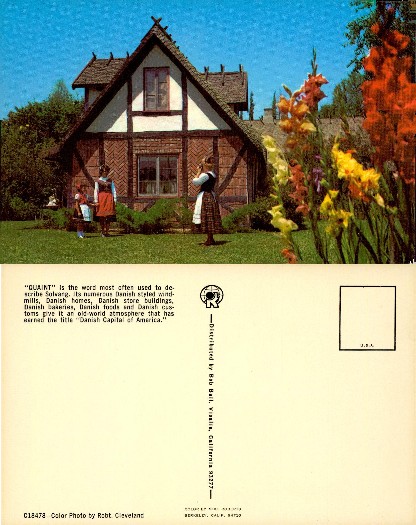 Danish Style House and Costumed People