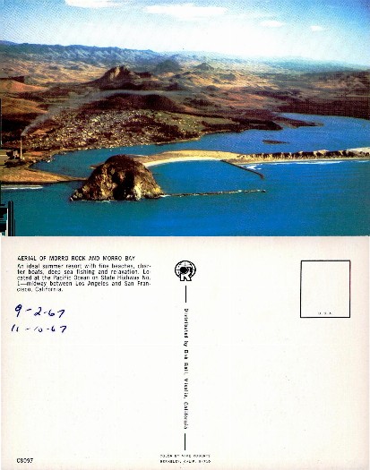 Aerial View of Morro Rock and Bay