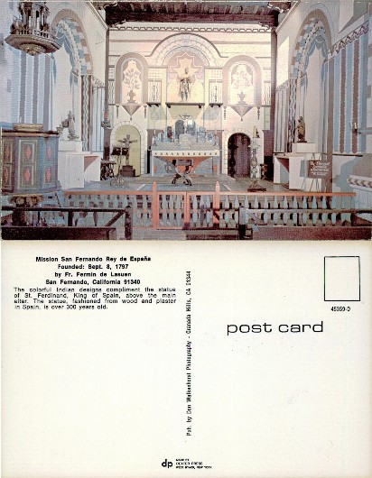 Mission Church Interior with Altar