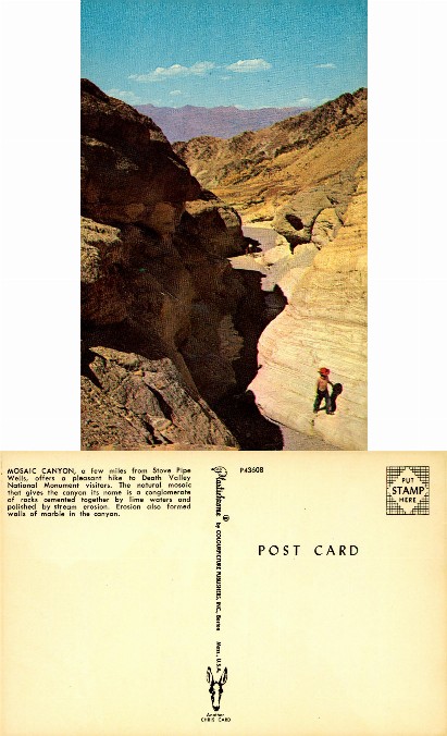 Hiker in Mosaic Canyon