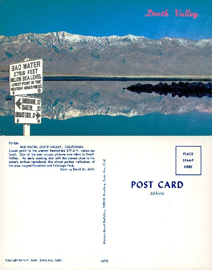 Bad Water, Death Valley with Sign