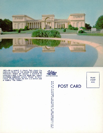 Palace of Legion of Honor, Reflecting Pool