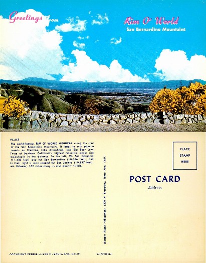 Rim O' World Highway Vista