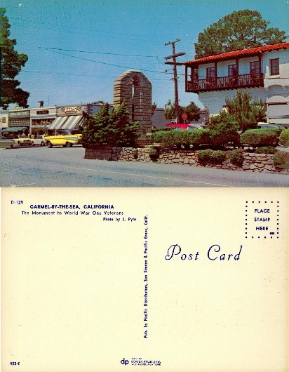 Carmel WWI Monument & Street Scene