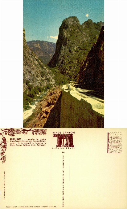 Kings Canyon Highway through a gorge