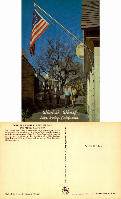 Whaler's Wharf Street Scene with Flag