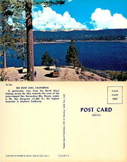 Big Bear Lake with Snow-Capped Mts