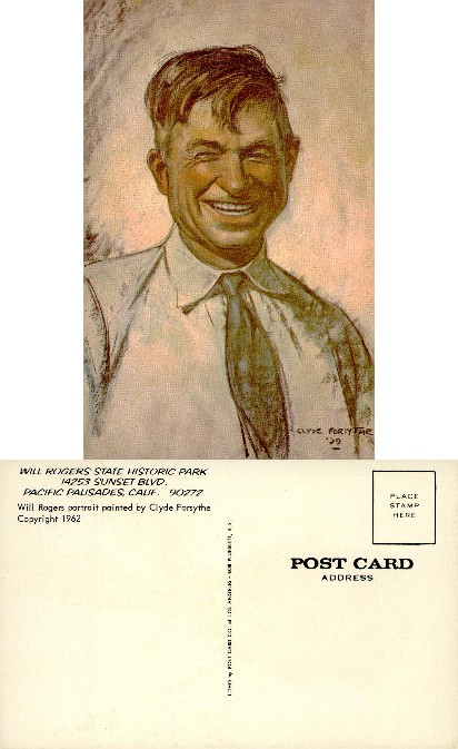Will Rogers Portrait by Forsythe