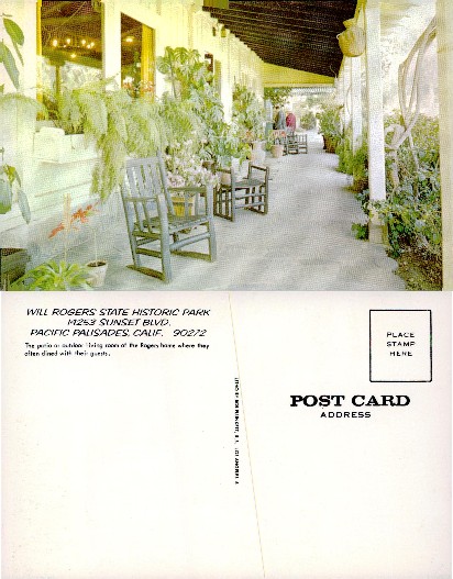 Patio at Will Rogers Historic Park