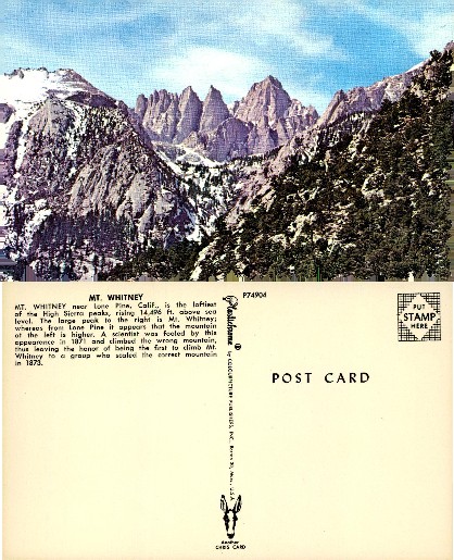 Mount Whitney Sierra Nevada Range