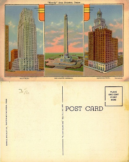 Houston Skyline and San Jacinto Monument