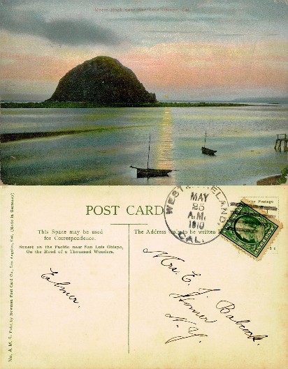 Morro Rock at Sunset