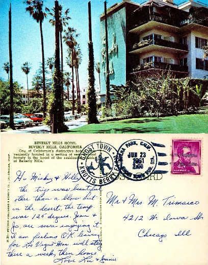 Beverly Hills Hotel and Palm Trees