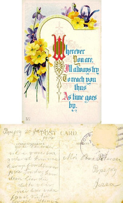 Decorative Floral Arrangement & Sentiment