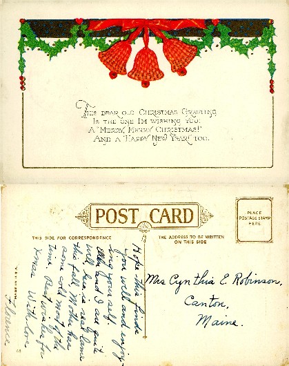 Christmas Bells and Holly Border