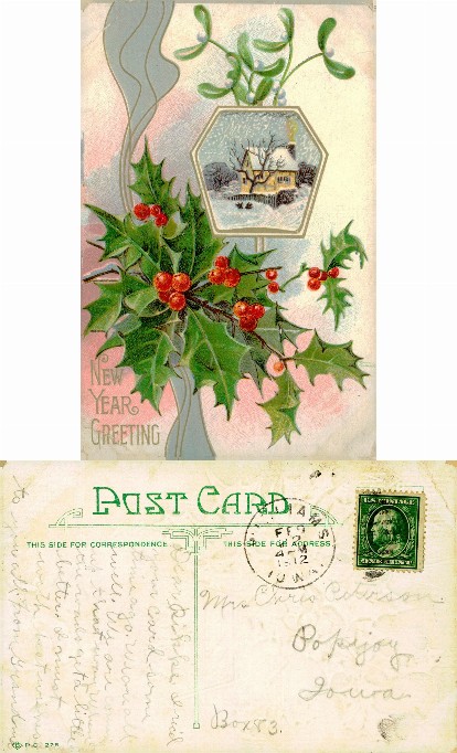 Holly, Mistletoe & Snowy House