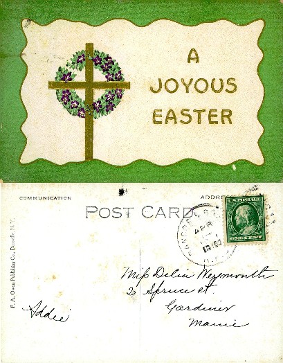 Easter Cross with Floral Wreath