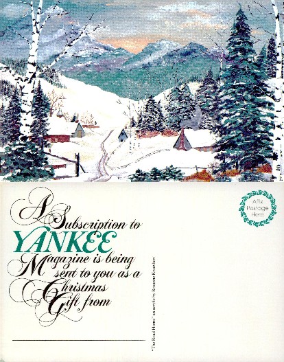 Snowy Mountain Village Painting