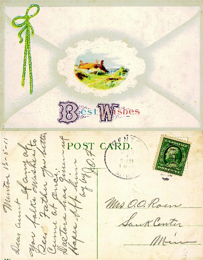Illustrated Envelope with Best Wishes