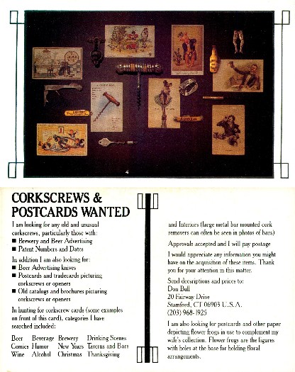 Display of Corkscrews & Postcards