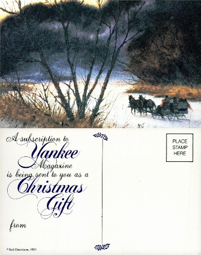 Horse-Drawn Sleigh in Winter Scene