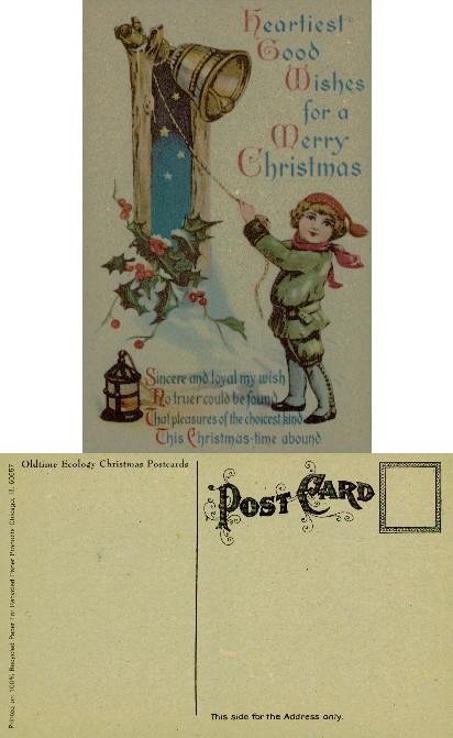 Boy Ringing Bell, Christmas Scene
