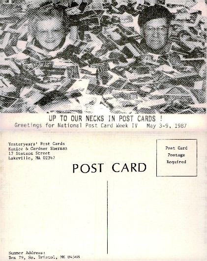 Couple Surrounded by Postcards