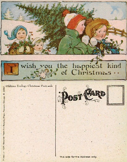 Children Gathering Holly in Winter