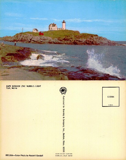 Nubble Light, Rocky Coast and Waves