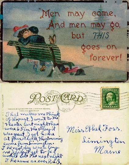 Romantic Couple Kissing on Bench