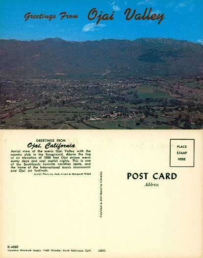 Ojai Valley Aerial View with Mountains