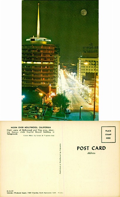 Capitol Records Building & Hollywood at Night