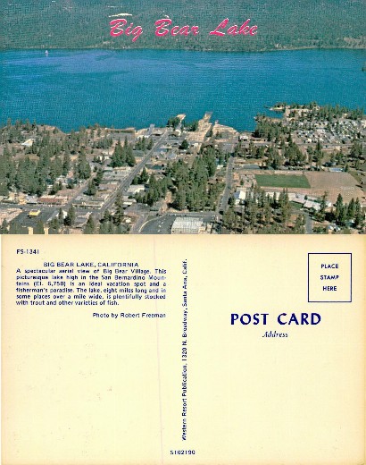 Aerial View Big Bear Lake Village