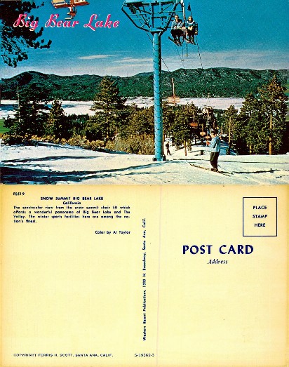Skiers on Chair Lift, Big Bear Lake