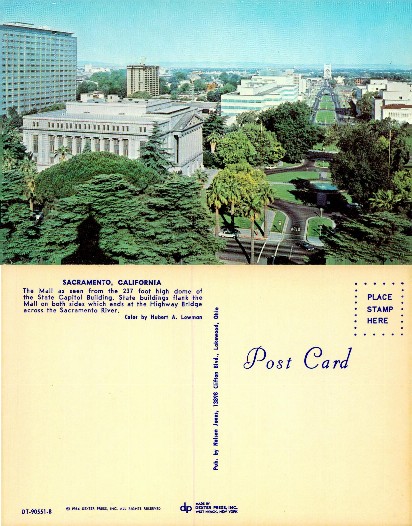Aerial View of Sacramento Capitol Mall