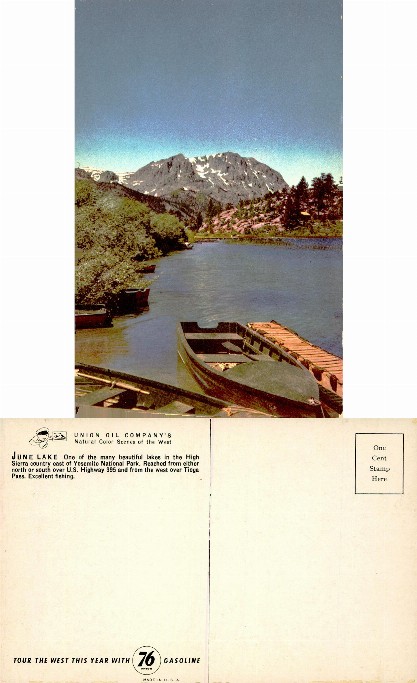 June Lake with Mountains and Boats