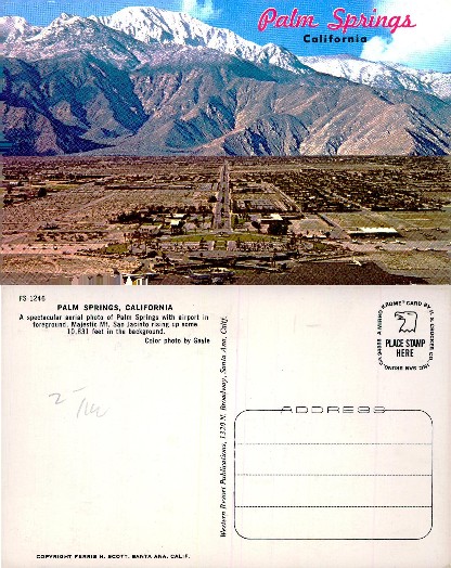 Aerial View of Palm Springs and Mountains