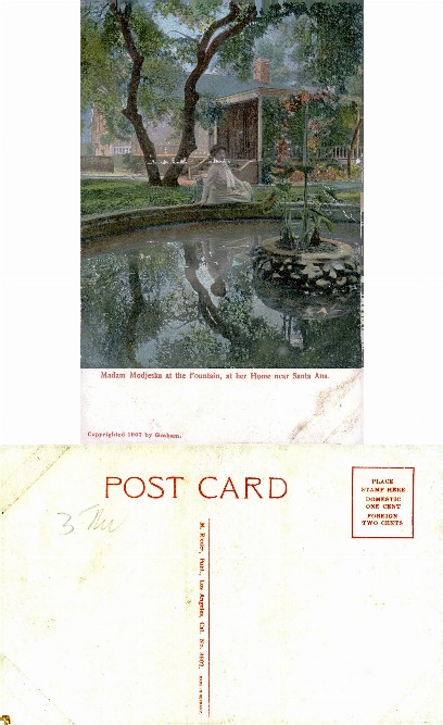 Madam Modjeska at Home by Fountain