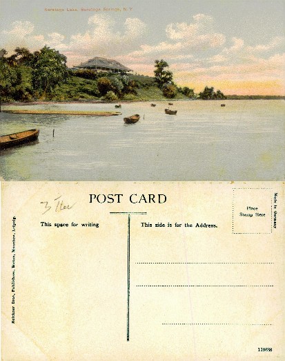 Saratoga Lake with Hillside Building