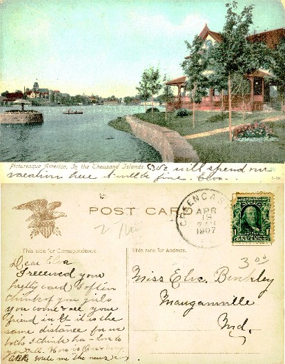 Riverside house with boats and island feature