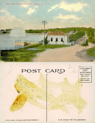 Highland Reservoir with Fountain and Building
