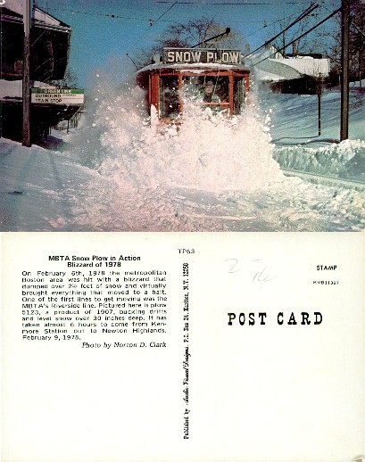 MBTA Snow Plow in Action, Blizzard of 1978