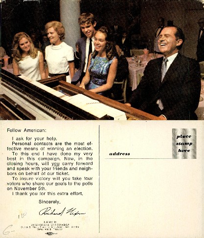 Richard Nixon and Family at Campaign Event