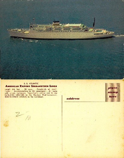 S.S. Atlantic Passenger Liner at Sea