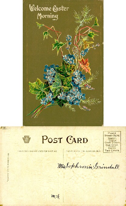 Easter Floral Arrangement with Greeting
