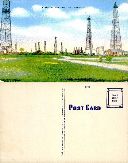 Oklahoma Oil Field with Derricks