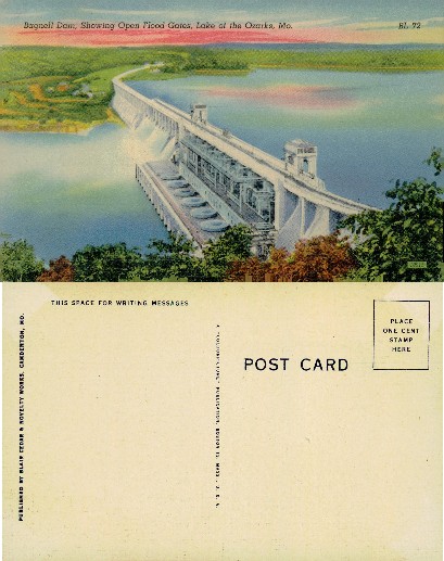 Bagnell Dam with Open Flood Gates